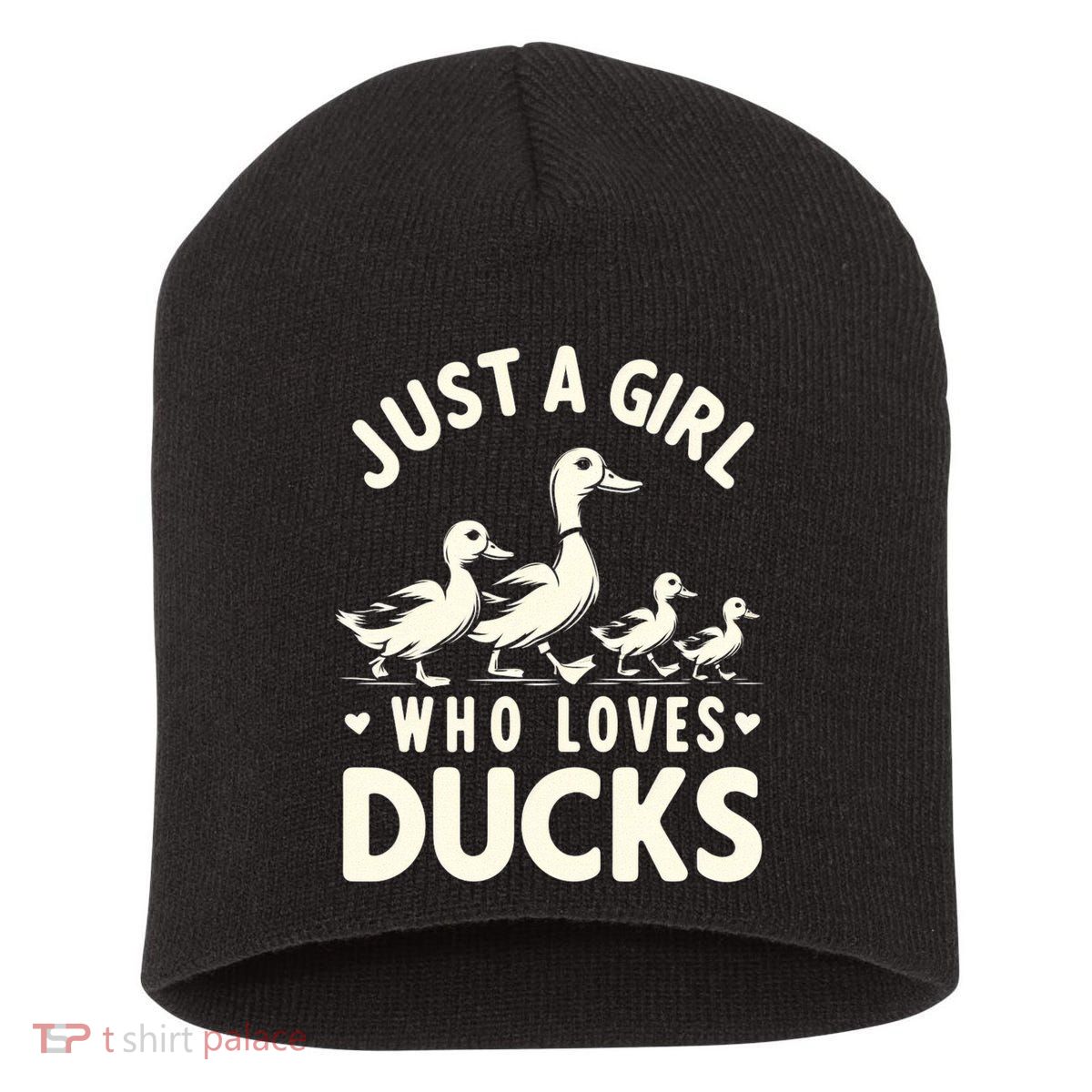 Just A Girl Who Loves Ducks Funny Duck Lover Short Acrylic Beanie