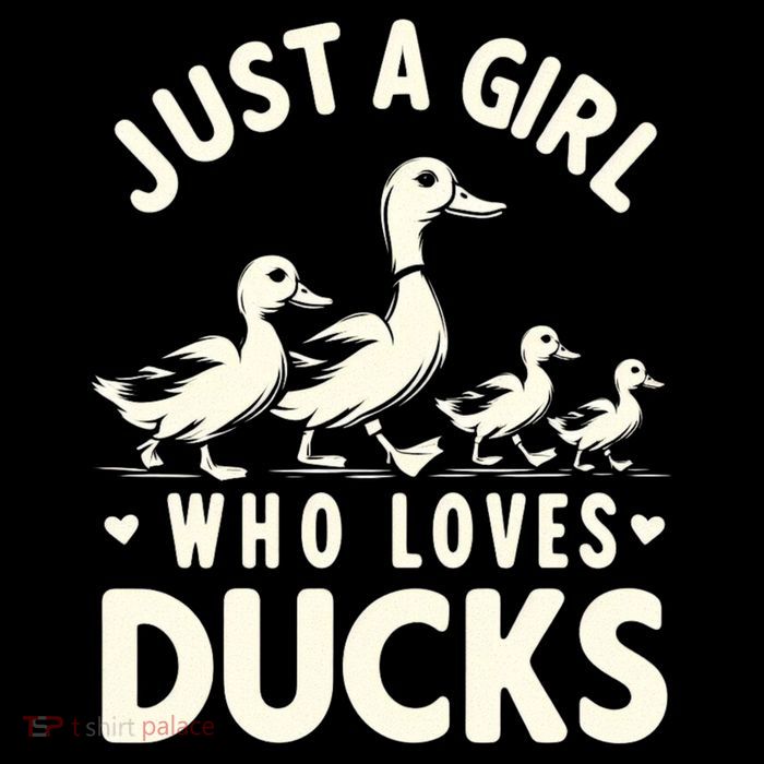 Just A Girl Who Loves Ducks Funny Duck Lover Kids T-Shirt