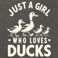 Just A Girl Who Loves Ducks Funny Duck Lover Cotton Canvas Backpack