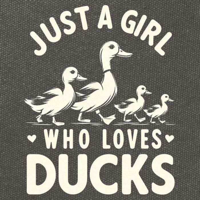 Just A Girl Who Loves Ducks Funny Duck Lover Cotton Canvas Backpack