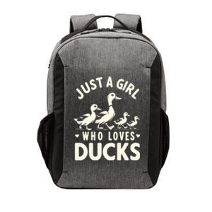 Just A Girl Who Loves Ducks Funny Duck Lover Vector Backpack