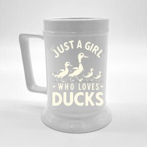 Just A Girl Who Loves Ducks Funny Duck Lover Beer Stein