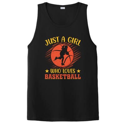 Just A Girl Who Loves Basketball Gift PosiCharge Competitor Tank