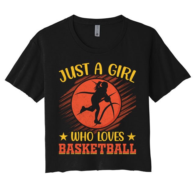 Just A Girl Who Loves Basketball Gift Crop Top