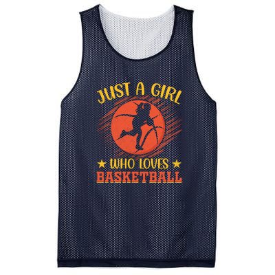 Just A Girl Who Loves Basketball Gift Mesh Reversible Basketball Jersey Tank