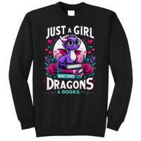 Just A Girl Who Loves Dragons And Books Dragon Reading Sweatshirt