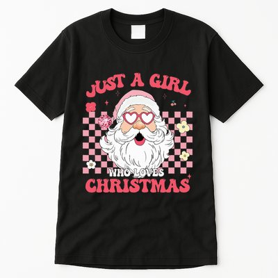 Just A Girl Who Loves Christmas Xmas Creative  Tall T-Shirt