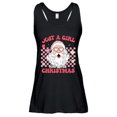 Just A Girl Who Loves Christmas Xmas Creative  Ladies Essential Flowy Tank