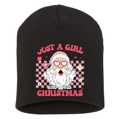 Just A Girl Who Loves Christmas Xmas Creative  Short Acrylic Beanie