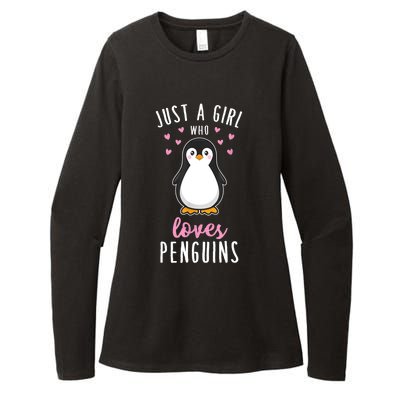 Just A Girl Who Loves Penguins Gift Cute Nature Toddlers Gift Womens CVC Long Sleeve Shirt