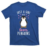 Just A Girl Who Loves Penguins Gift Cute Nature Toddlers Gift T-Shirt