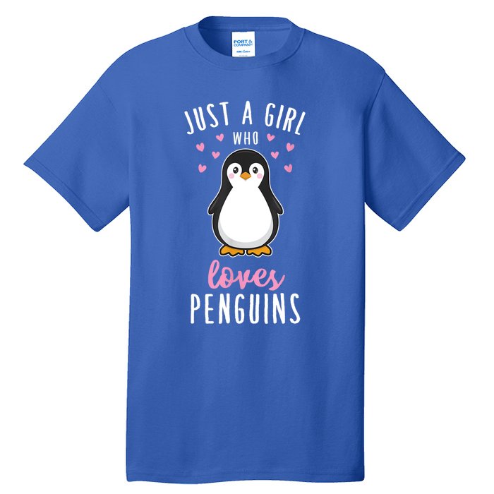 Just A Girl Who Loves Penguins Gift Cute Nature Toddlers Gift Tall T-Shirt