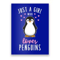 Just A Girl Who Loves Penguins Gift Cute Nature Toddlers Gift Poster