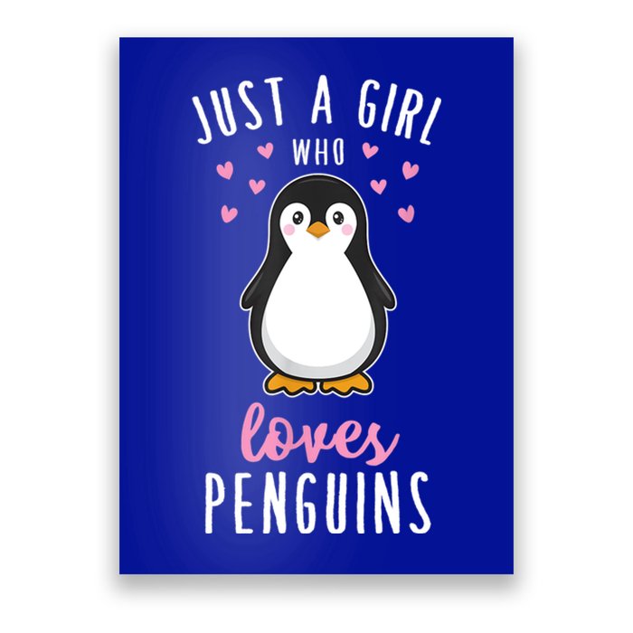 Just A Girl Who Loves Penguins Gift Cute Nature Toddlers Gift Poster