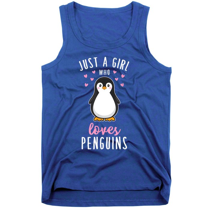 Just A Girl Who Loves Penguins Gift Cute Nature Toddlers Gift Tank Top