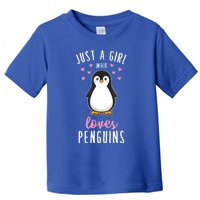 Just A Girl Who Loves Penguins Gift Cute Nature Toddlers Gift Toddler T-Shirt