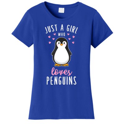 Just A Girl Who Loves Penguins Gift Cute Nature Toddlers Gift Women's T-Shirt