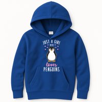 Just A Girl Who Loves Penguins Gift Cute Nature Toddlers Gift Kids Hoodie