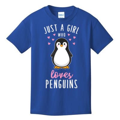 Just A Girl Who Loves Penguins Gift Cute Nature Toddlers Gift Kids T-Shirt