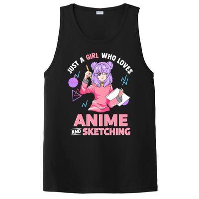 Just A Girl Who Loves Anime And Sketching Gift PosiCharge Competitor Tank