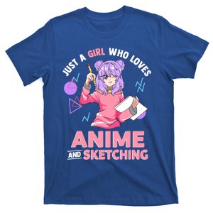 Just A Girl Who Loves Anime And Sketching Gift T-Shirt