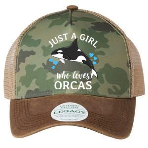 Just A Girl Who Loves Orcas Killer Whales Sea Ocean Cute Gift Legacy Tie Dye Trucker Hat