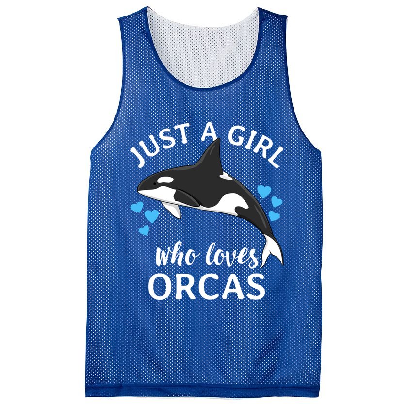 Just A Girl Who Loves Orcas Killer Whales Sea Ocean Cute Gift Mesh Reversible Basketball Jersey Tank