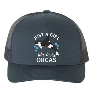 Just A Girl Who Loves Orcas Killer Whales Sea Ocean Cute Gift Yupoong Adult 5-Panel Trucker Hat