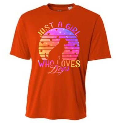 Just A Girl Who Loves Dogs Cooling Performance Crew T-Shirt