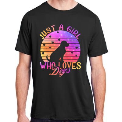 Just A Girl Who Loves Dogs Adult ChromaSoft Performance T-Shirt