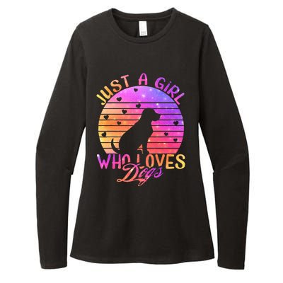 Just A Girl Who Loves Dogs Womens CVC Long Sleeve Shirt