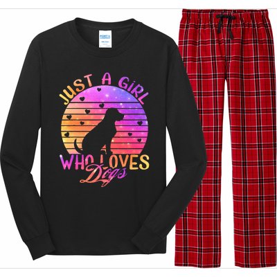 Just A Girl Who Loves Dogs Long Sleeve Pajama Set