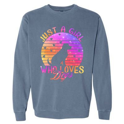 Just A Girl Who Loves Dogs Garment-Dyed Sweatshirt