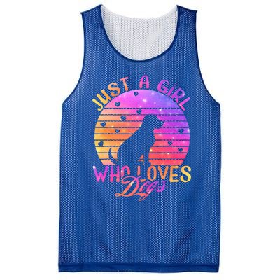 Just A Girl Who Loves Dogs Mesh Reversible Basketball Jersey Tank