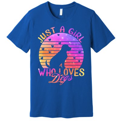 Just A Girl Who Loves Dogs Premium T-Shirt