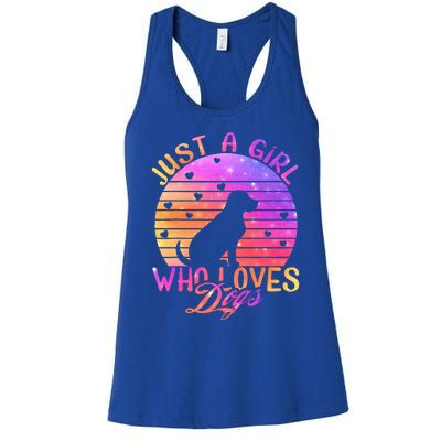 Just A Girl Who Loves Dogs Women's Racerback Tank