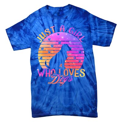 Just A Girl Who Loves Dogs Tie-Dye T-Shirt