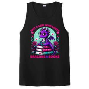 Just A Girl Who Loves Dragons And Books Dragon Reading PosiCharge Competitor Tank