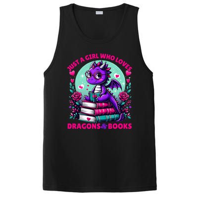 Just A Girl Who Loves Dragons And Books Dragon Reading PosiCharge Competitor Tank