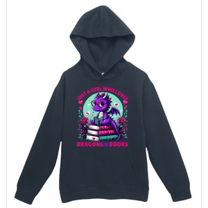 Just A Girl Who Loves Dragons And Books Dragon Reading Urban Pullover Hoodie