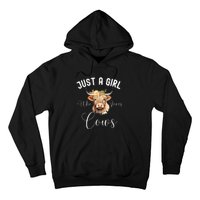 Just A Girl Who Loves Cows Funny Cute Cow For Girls Women Hoodie