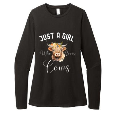 Just A Girl Who Loves Cows Funny Cute Cow For Girls Women Womens CVC Long Sleeve Shirt