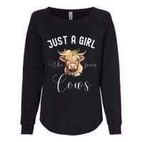 Just A Girl Who Loves Cows Funny Cute Cow For Girls Women Womens California Wash Sweatshirt