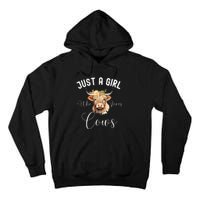 Just A Girl Who Loves Cows Funny Cute Cow For Girls Women Tall Hoodie