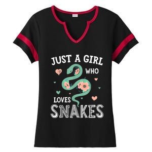 Just A Girl Who Loves Snakes Women Snake Lover Ladies Halftime Notch Neck Tee