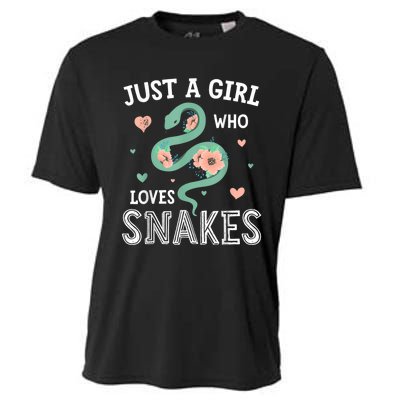 Just A Girl Who Loves Snakes Women Snake Lover Cooling Performance Crew T-Shirt