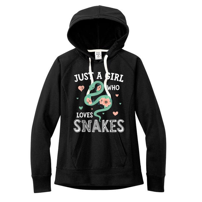 Just A Girl Who Loves Snakes Women Snake Lover Women's Fleece Hoodie