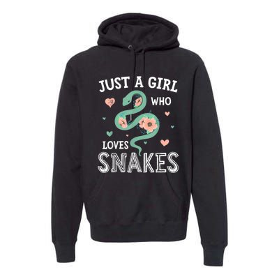 Just A Girl Who Loves Snakes Women Snake Lover Premium Hoodie