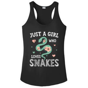 Just A Girl Who Loves Snakes Women Snake Lover Ladies PosiCharge Competitor Racerback Tank