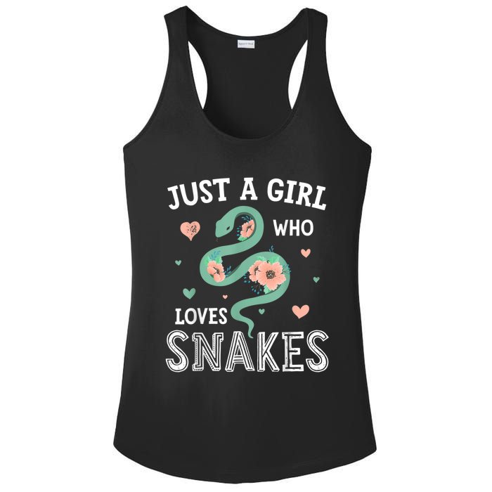 Just A Girl Who Loves Snakes Women Snake Lover Ladies PosiCharge Competitor Racerback Tank